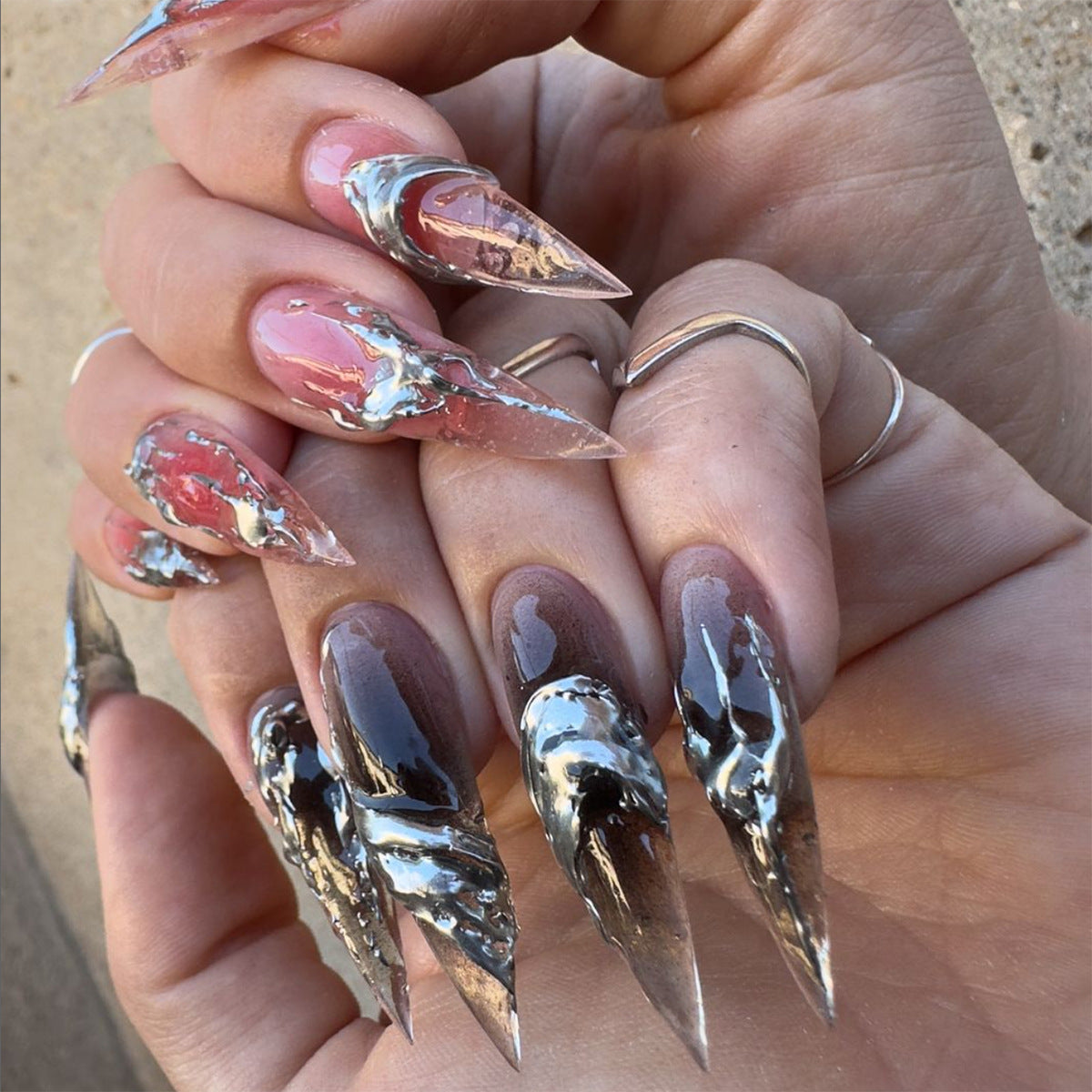Stunning Gothic Nail Set 10 Pieces