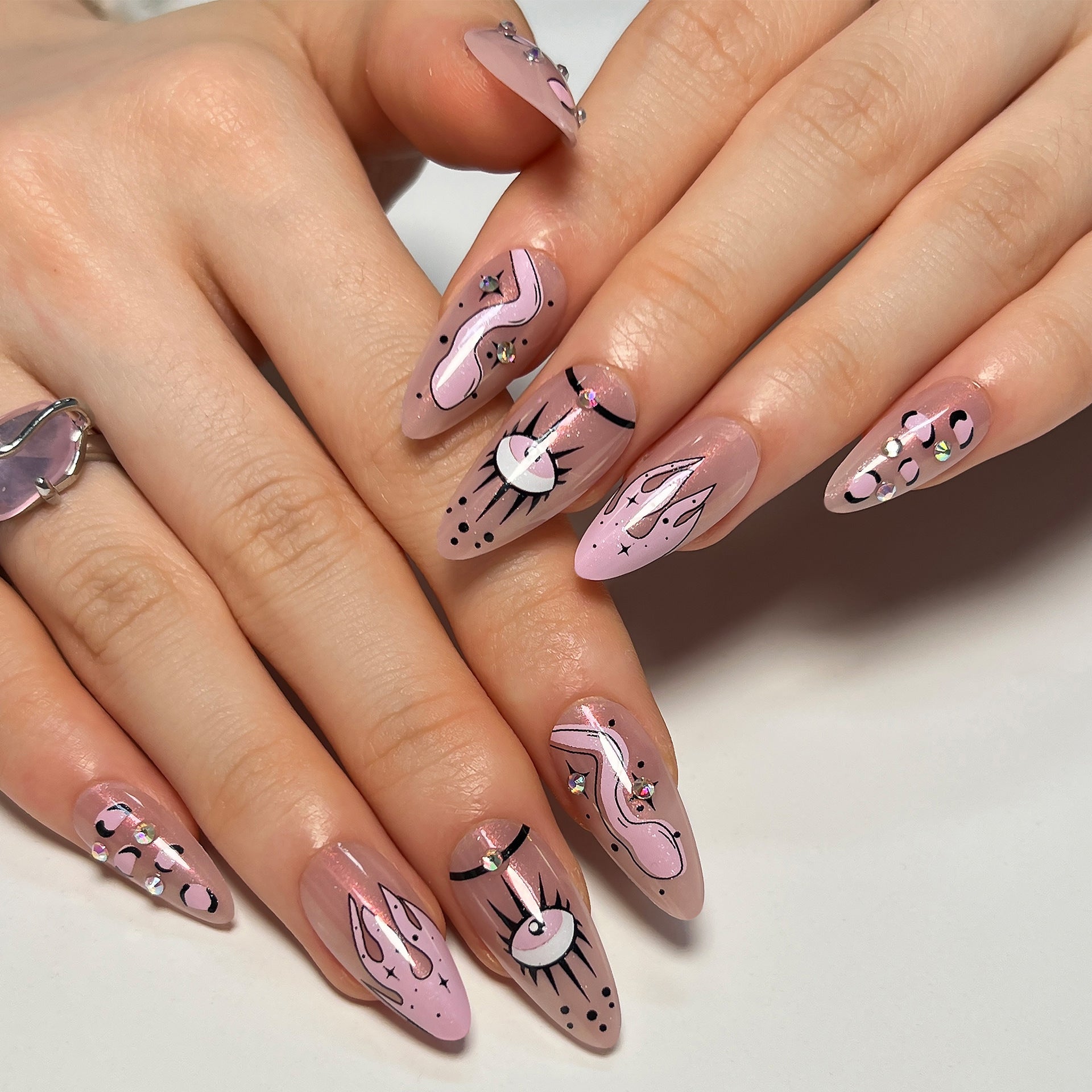 Bohemian Fake Nails Set 10 Pieces