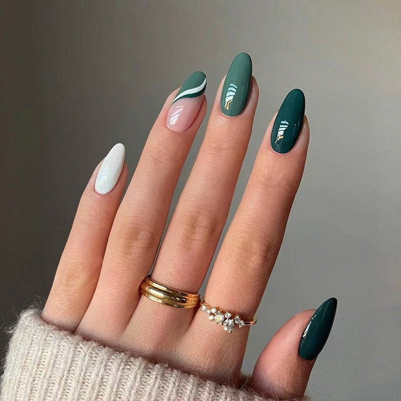 Marble Fake Nails Set 10 Pieces