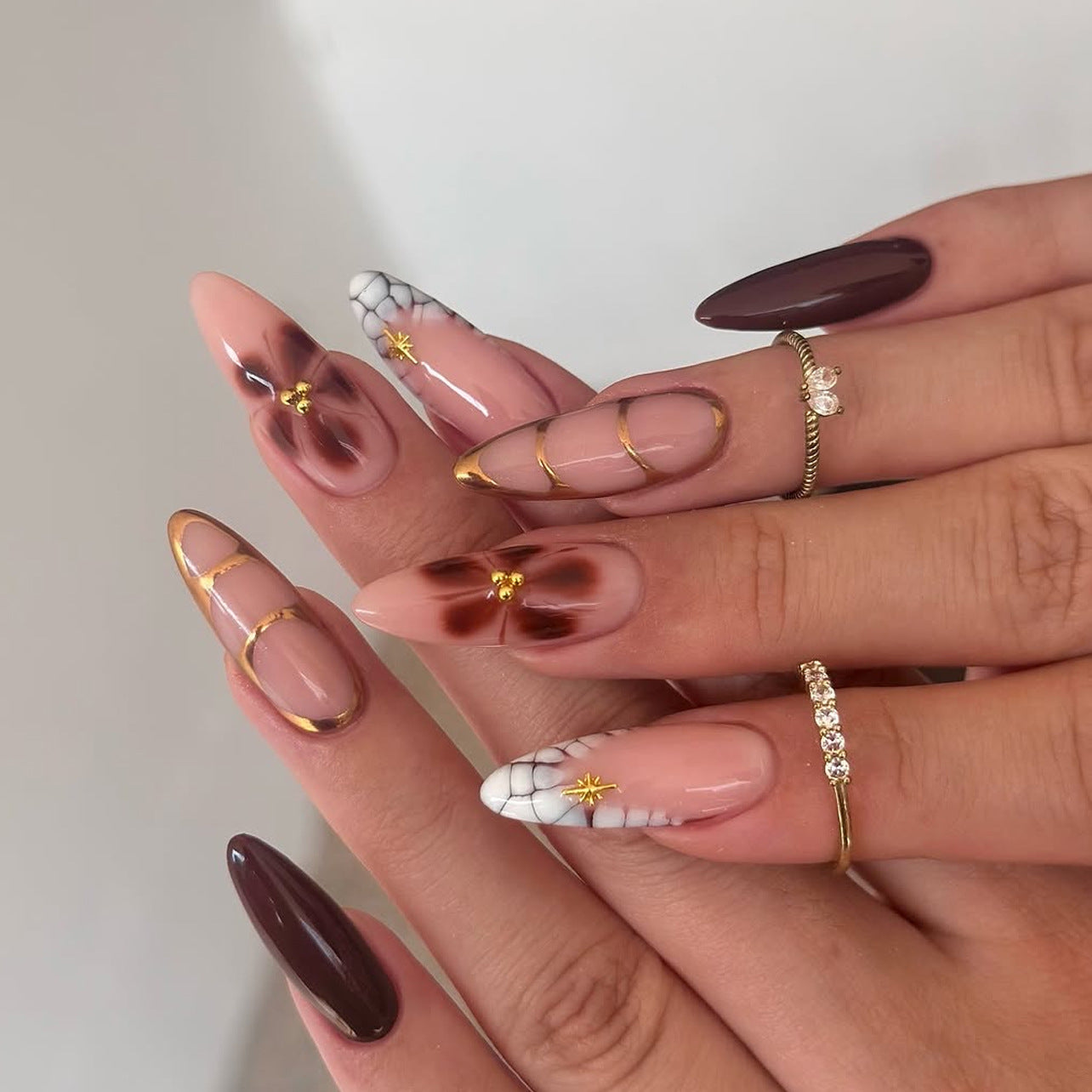 Glitter Designer Nail Set 10 Pieces