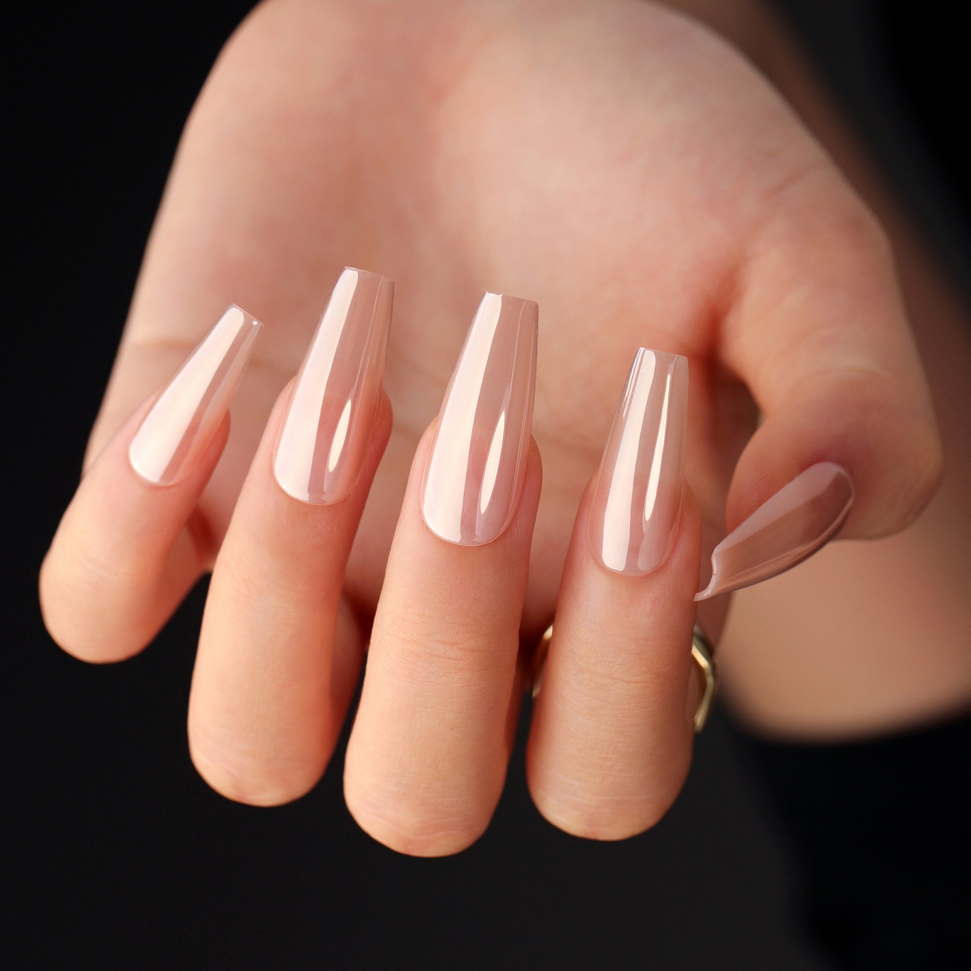Pearl Fake Nails Set 10 Pieces