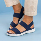 Orthopedic Mesh Sport Rocker Sandals - Slip-On Elastic Straps