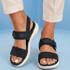 Orthopedic Canvas Sandals - Double Strap Buckle Design & Contoured Footbed