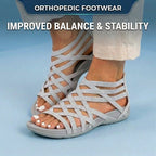 Orthopedic Gladiator Sandals - Multi-Strap Ankle Design