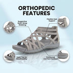 Orthopedic Gladiator Sandals - Multi-Strap Ankle Design