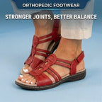 Orthopedic Leather Gladiator Slide Sandals - Celtic Knot & Studded Design